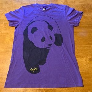 Enjoi Panda Skateboard Purple TShirt Tee size L